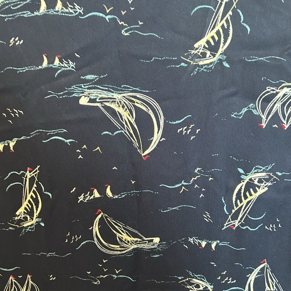 VINTAGE Liz Claiborne Crazy Horse Nautical Print Maxi Dress - Picture 7 of 7